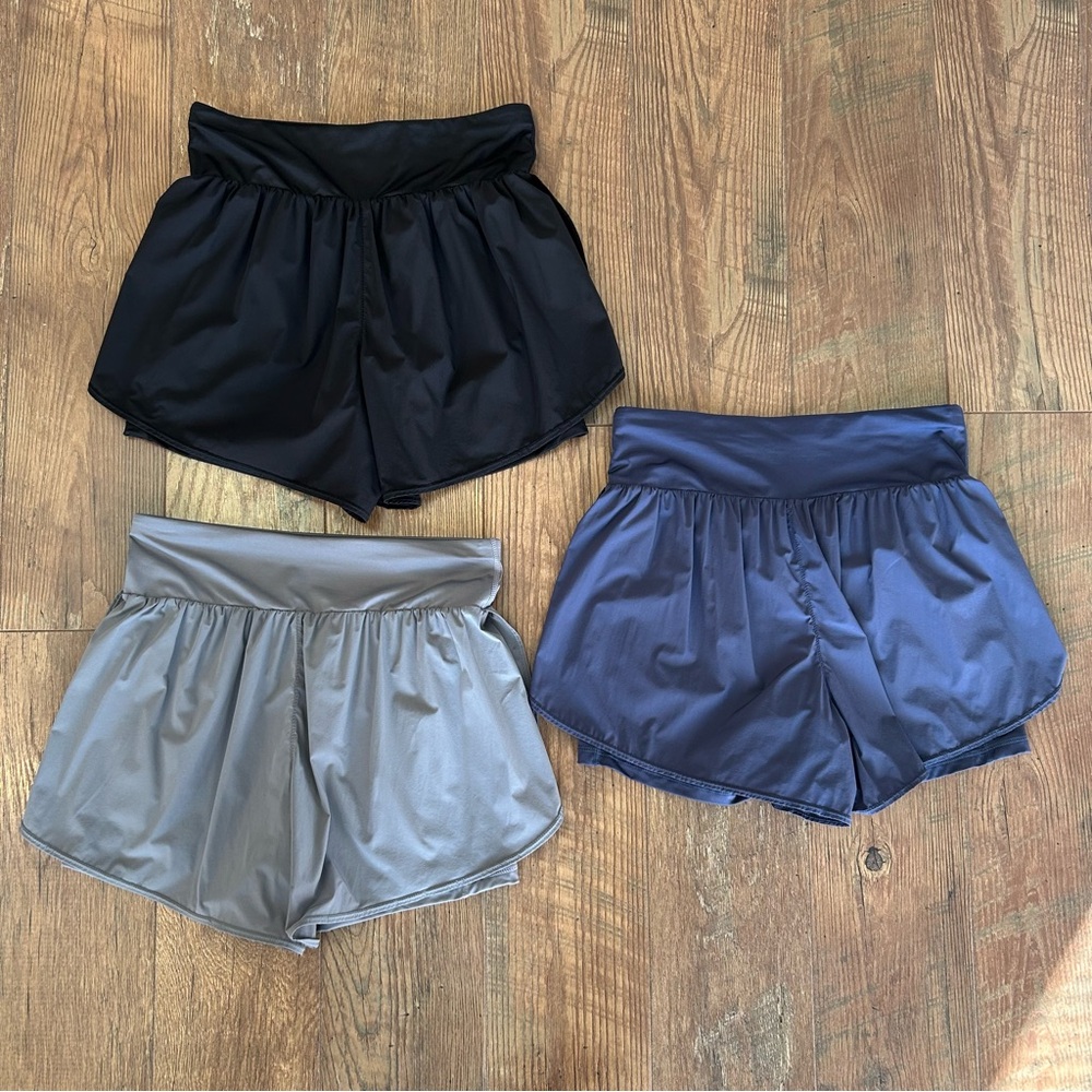 Lot of 3 Shorts with Liner Black, Blue & Grey Medium - Picture 2 of 7